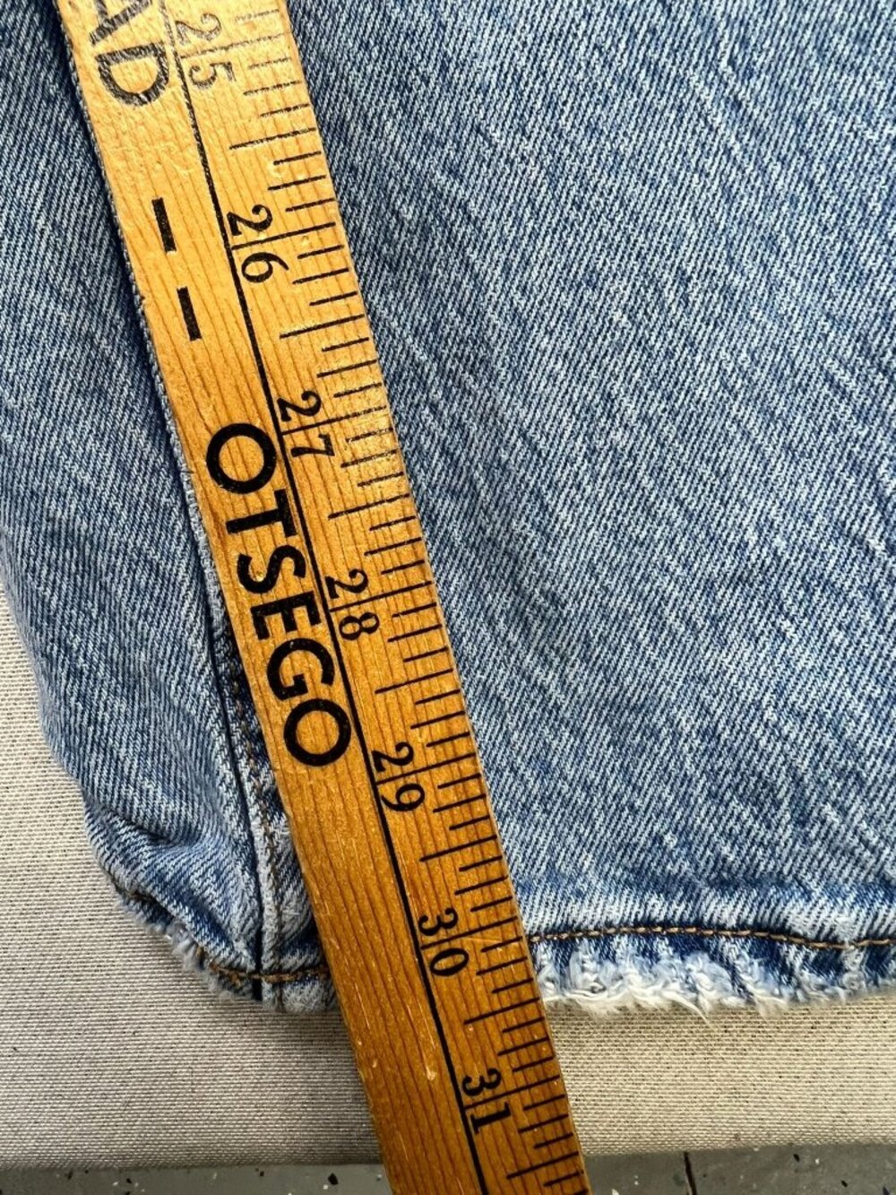 Abercrombie & Fitch Women The Dad High Rise Distressed Jeans Denim Sz 27/4L Blue - Picture 11 of 15